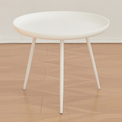 Modern Round End Table With 3 Legs Narrow Space Side Table For Living Room Bedroom