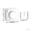 Corde à linge rétractable pour l'intérieur et non-affaissement pour l'extérieur Corde à linge rétractable pour vêtements résistants Corde à linge murale en acier inoxydable - 15,7 pieds-2035222048