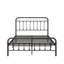 Base de lit plateforme complète en métal avec tête de lit, support de lattes solide, aucun sommier requis
