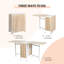 Alondra Folding Dining Table for 4 People 169 cm Drop Leaf Oak & White