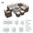 7-Piece Rattan Patio Sectional Sofa Set With Fire Pit Table