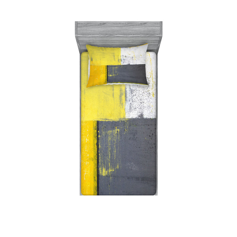 Drap-housse et coussin décoratif Ambesonne, Ensemble de draps pour lit simple TG + 3 articles 