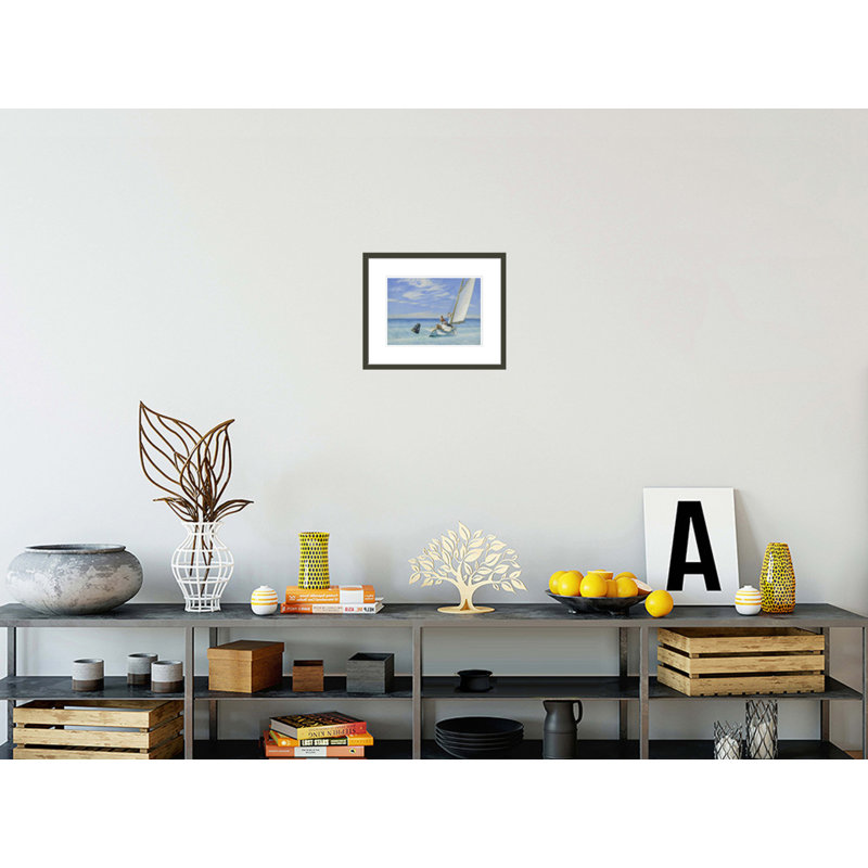 «Ground Swell» par Edward Hopper - impression giclée sur cadre, H 13,65 po x l 16,75 po