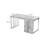 Black Rectangular Solid Wood+Iron desk-934307952