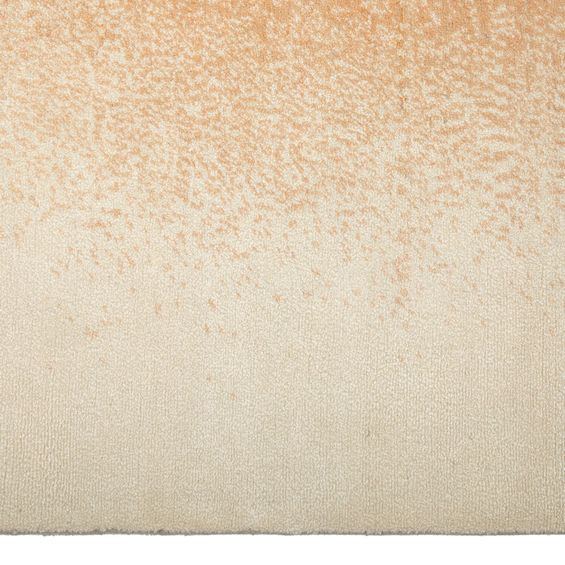 Contemporary Wool Blend Rug, Rectangle 10' x 14', Orange Pink