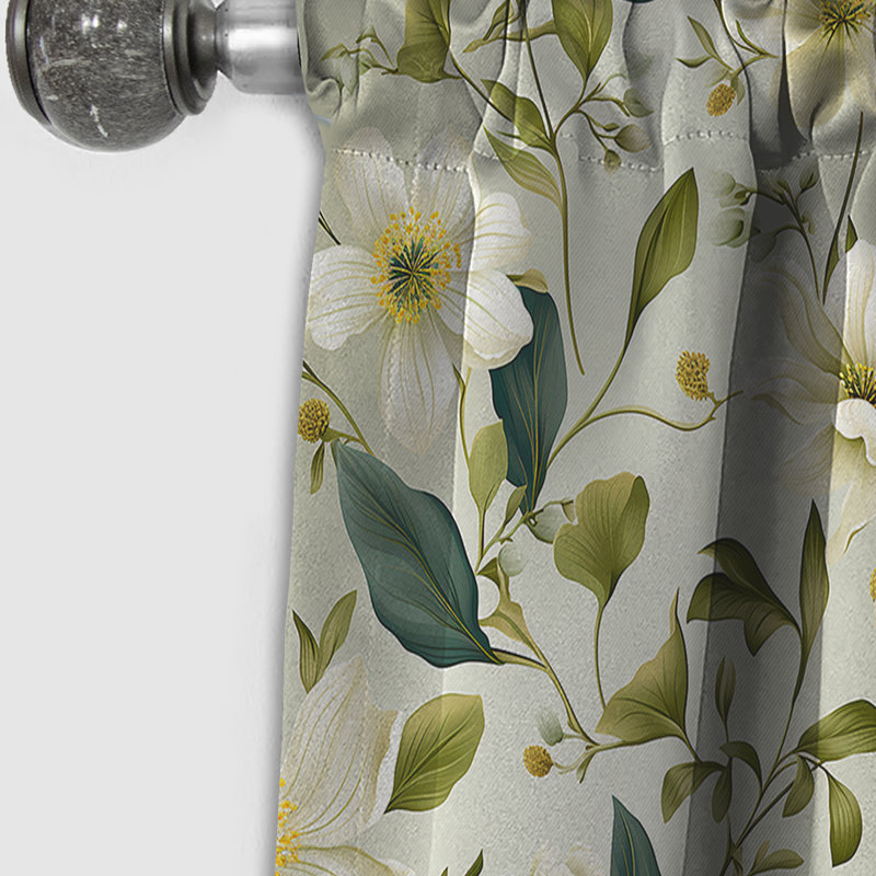 Serene Botanics Tropical Motif III - Rideau floral - Rideau occultant floral - 1 panneau, L 52 po x L 95 po