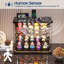 2-Tier Mini Display Cabinet with LED Lights, Charging Station-1687495533
