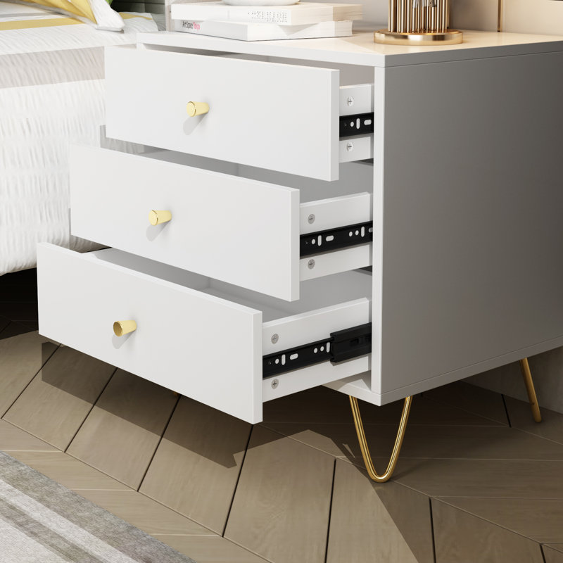 Swensen 19.6'' W Nightstand, White