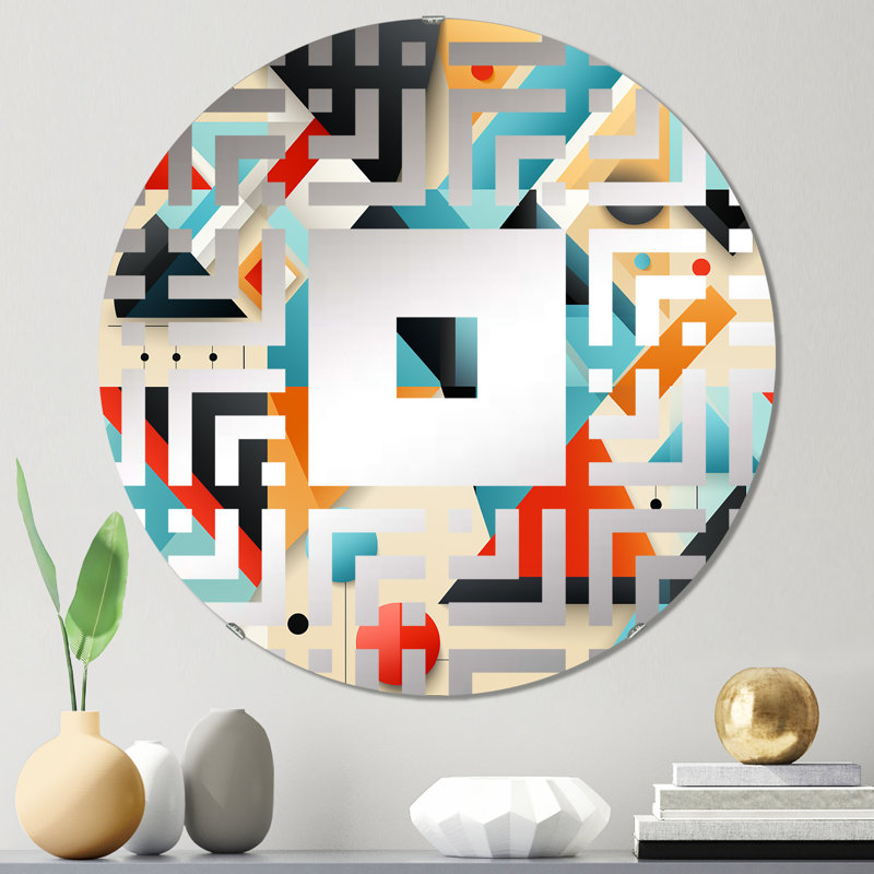 Miroir mural carré Revival, 23,6 po x 23,6 po