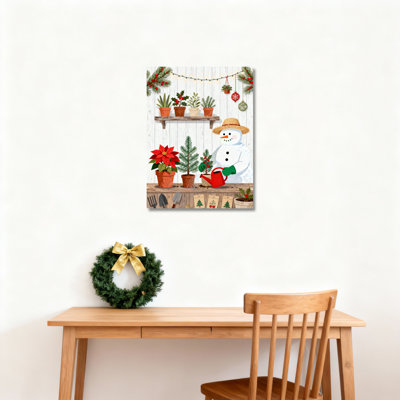 «Garden Snowman», art mural sur toile