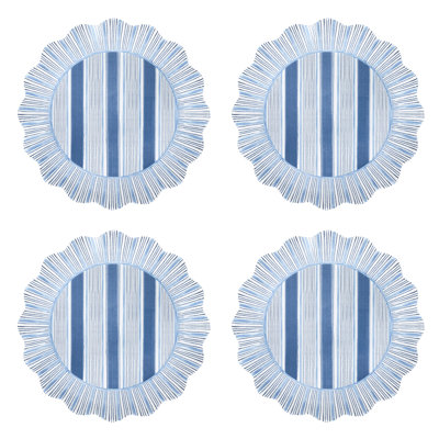 Cabana Stripe Melamine Dessert/Salad Plate Set/4 -  Juliska, CSM02S4/46