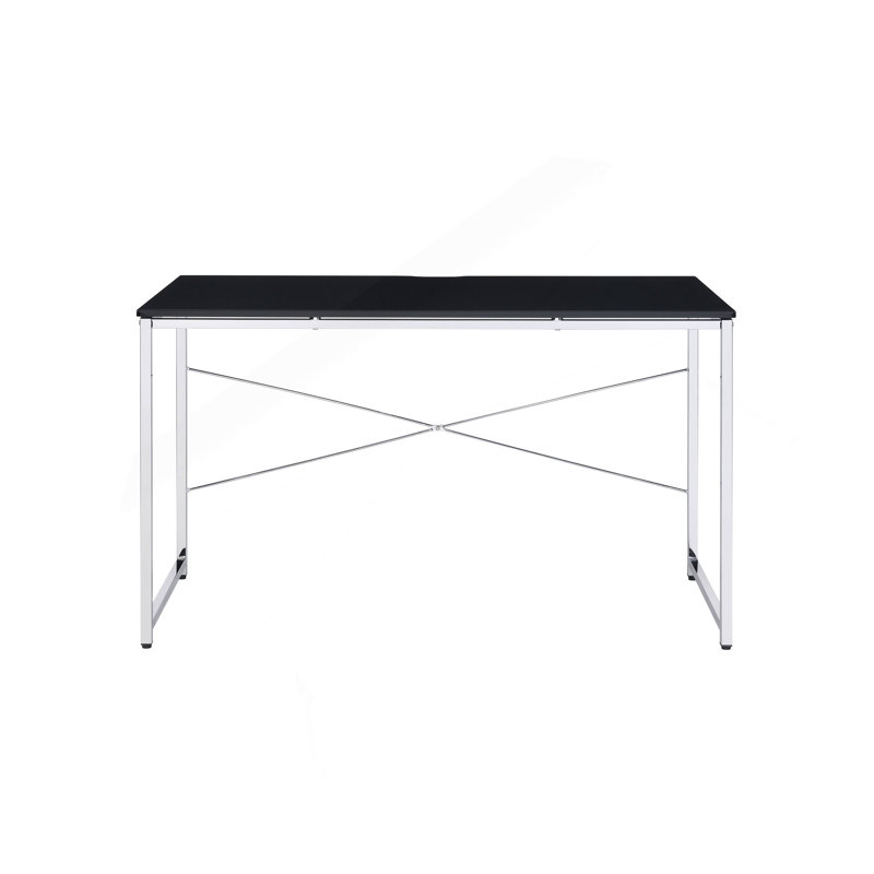 Tennos Black  Chrome Finish Writing Desk, Black