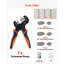 Grommet Tool Kit 1/4" 3/8" 1/2" 900 PCS Grommets Eyelet Tool Kit, with Eyelets and Washers, Manual Grommet Press Pliers, Hole Punch Tools, Blocks, for Leather, Tarps, Shoes, Crafts, Fabric