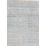 Hand-Knotted High-Quality Gray and Blue Area Rug