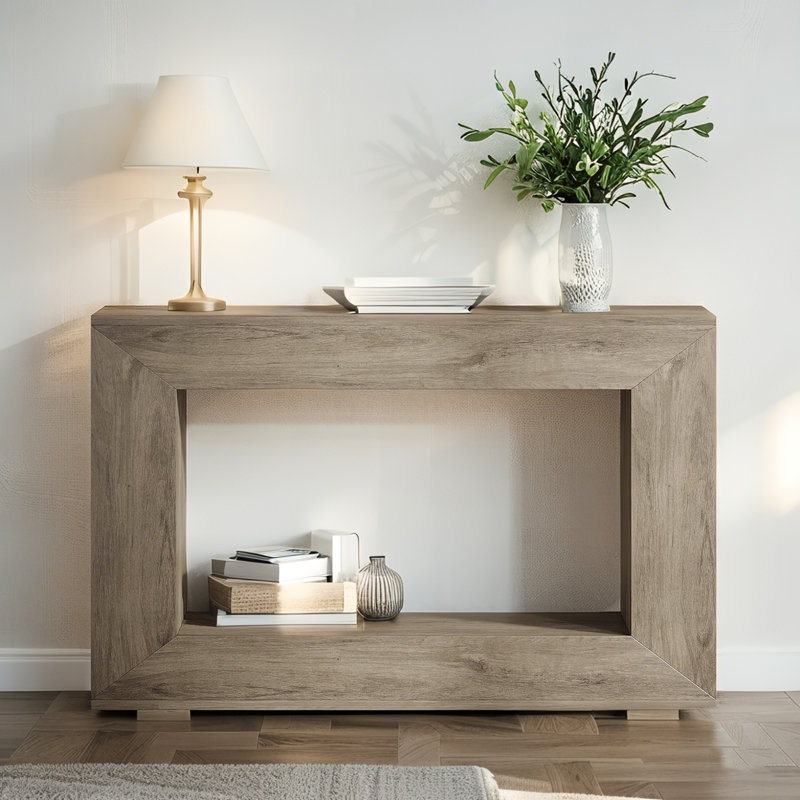 Table console, canapé d'entrée en bois 47 po avec rangement Farmhouse