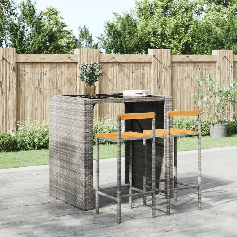 Lerin Steel Outdoor 78cm Bar Stool, Grey