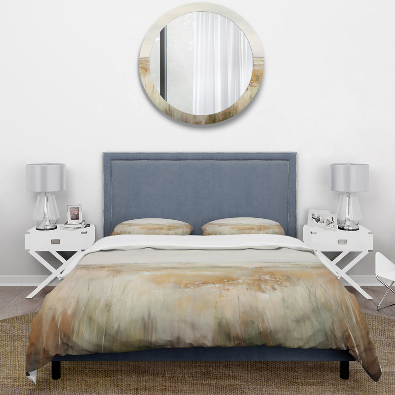 Ensemble de housse de couette en microfibre / polyester Meadow Grasslands Minimalisme II