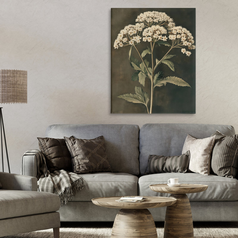 Sophistiqué Floral Portrait Canvas, design par Petal Prints Design, H 30 po x l 24 po