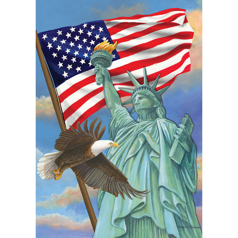 Symboles de la liberté drapeau du jardin patriotique