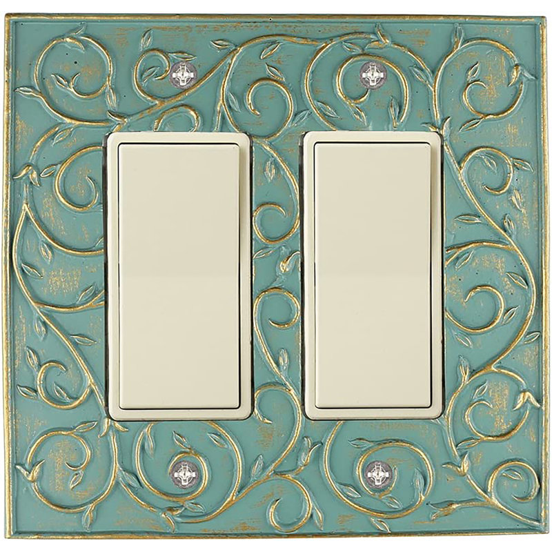 No Subject 2 - Gang Rocker Standard Wall Plate, Buckingham Green/Gold