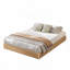 Structure de lit, structure de lit plateforme moderne en bois cannelé, conception à profil bas sans tête de lit, plateforme de matelas encastrée, support de lattes en bois silencieux pour la chambre à coucher-1258881593-1258881594