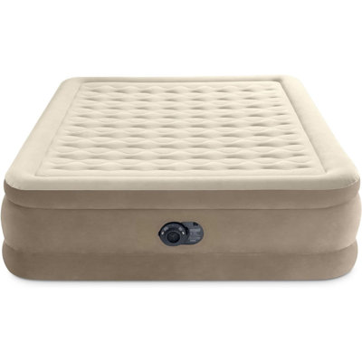 Deluxe Ultra Plush Air Mattress: Fiber-Tech – Queen Size – Built-In Electric Pump – 18In Bed Height – 600Lb Weight Capacity by Latitude Run