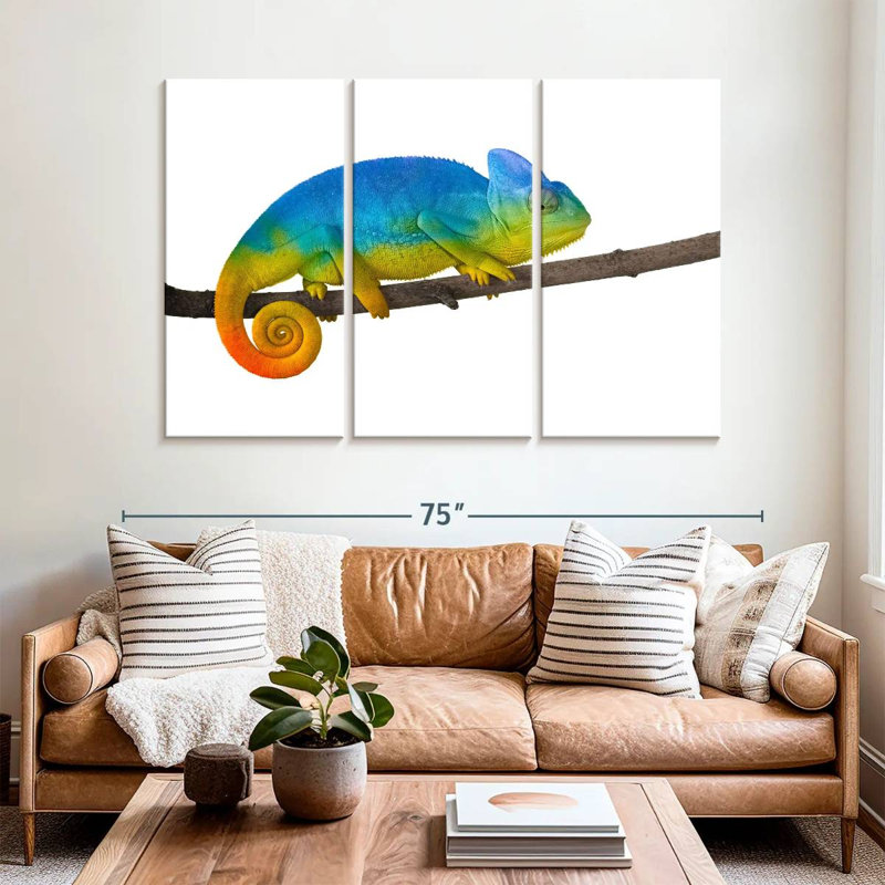 Brampt Vibrant Blue Chameleon, 42" H x 65" W