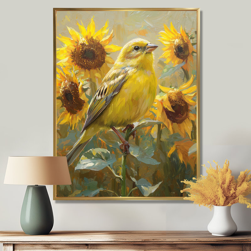 Duffina - Animals Wall Art, Impression encadrée flottante, H 32 po x l 16 po, Doré