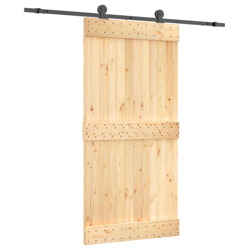 Porte coulissante avec quincaillerie Vidaxl, 39,4 po x 82,7 po