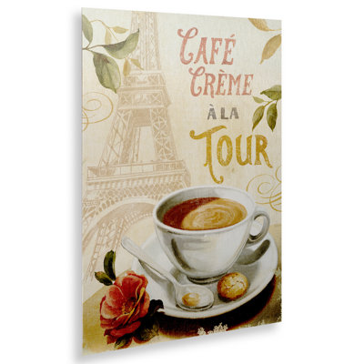 «Cafe in Europe II», affiche vintage sur métal