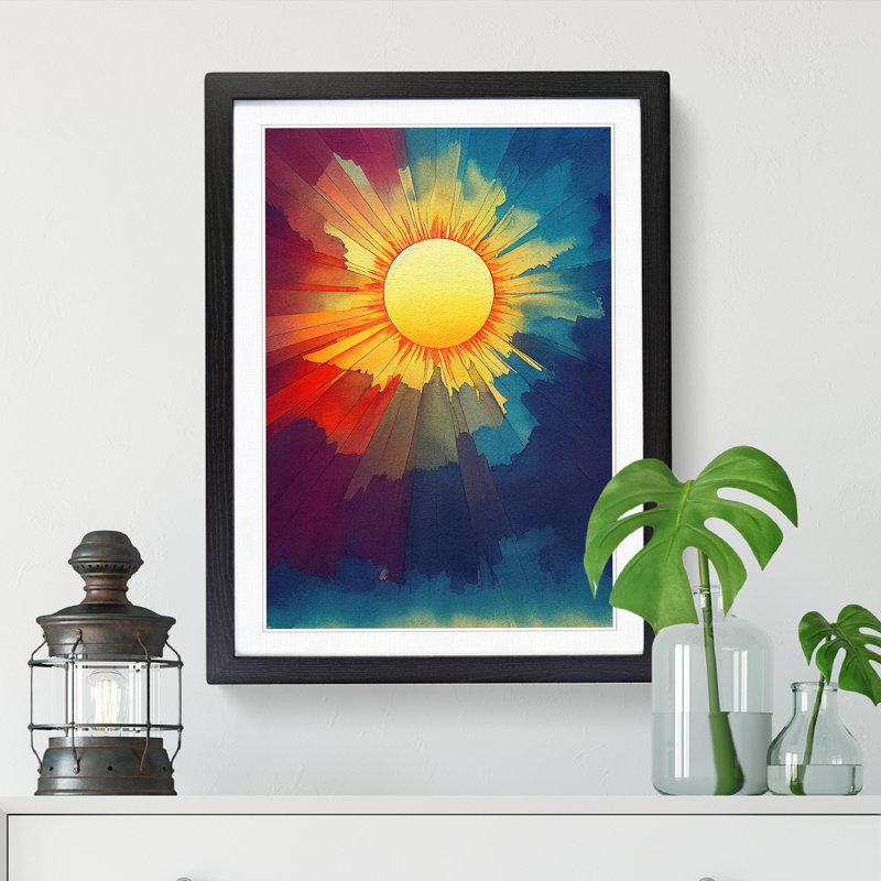 Lillyjo Magical Sun Vol.2 - Picture Frame Print, Black, 46cm H x 34cm W