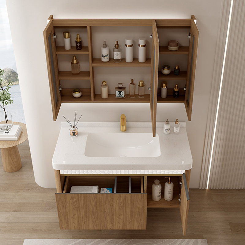 Minimalist retro style bathroom cabinet