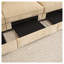 Canapé moderne en chenille avec tiroirs de rangement cachés et repose-pieds repose-pieds, canapé en tissu beige blé pour le salon