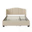 Grand lit plateforme tapissier avec lit gigogne simple et 2 tiroirs-1077555906