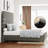Upholstered Platform Bed With Modern Panel Headboard-986329939-986329937