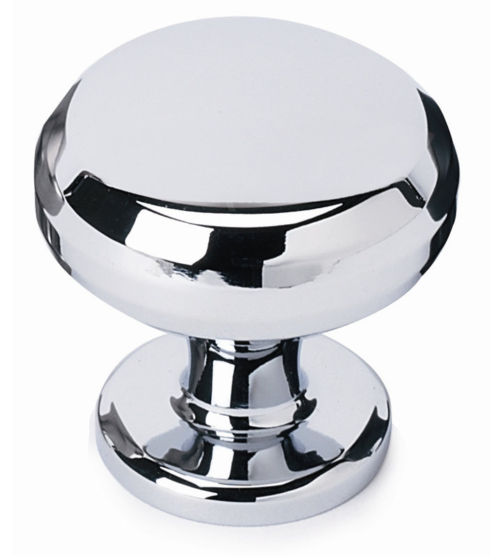 Mushroom Knob, Polished Chrome, 1" H x 1" W x 1" D