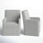 Sinclair Upholstered Arm Chair in Gray