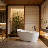 55.12" x 30.71" Freestanding Soaking Acrylic Single Slipper Bathtub