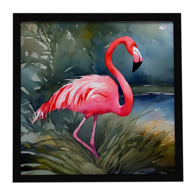Flamingo Framed Metal Print