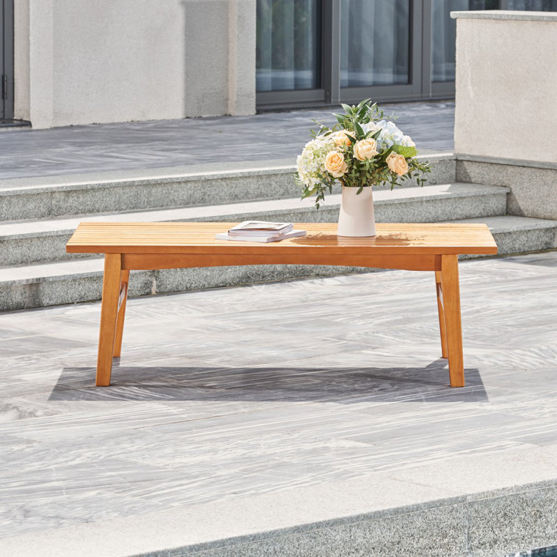 Table basse en bois, H 16 po x l 24 po x P 48 po