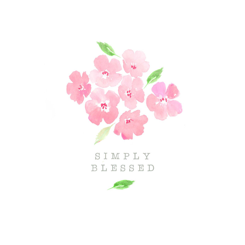 " Simply Blessed ", 16" H x 12" W  