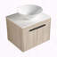 Meuble-lavabo mural 24 po avec lavabo en céramique et porte à fermeture en douceur