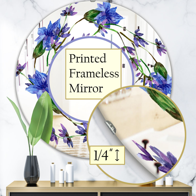 Miroir décoratif sans cadre, H 23,6 po x l 23,6 po