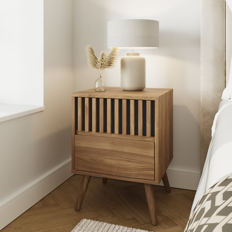 39.5cm W Manufactured Wood Bedside Table
