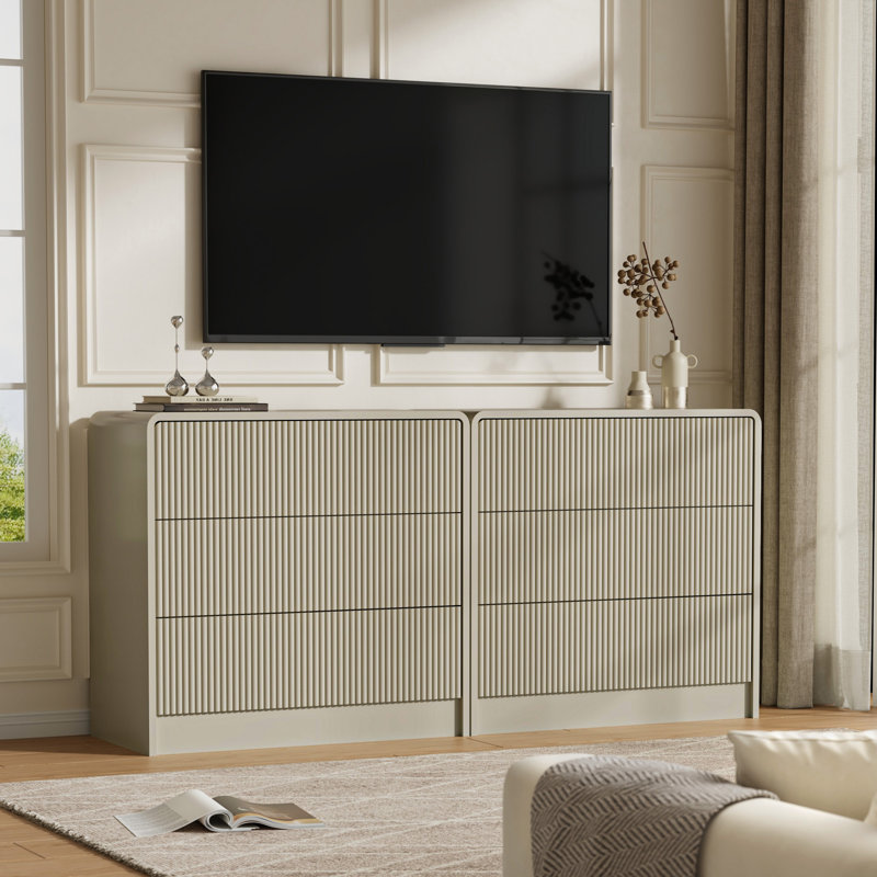 31.5" W 3 - Drawer Dresser, Beige