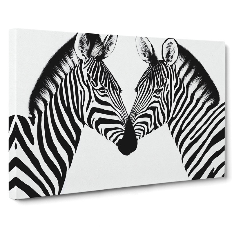Two Zebras Vol.1 - Wrapped Canvas Print, 40cm H x 60cm W x 3cm D