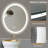 32in Round LED Bathroom Mirror with Lights Anti Fog Dimmable 3 Color HD Shatterproof Silver Mirror