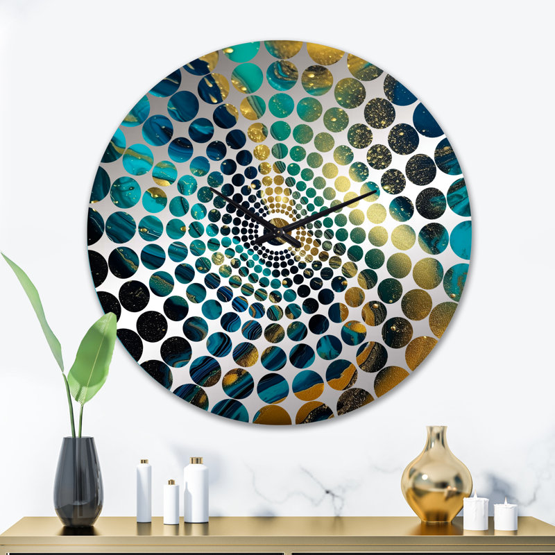 Nakita - Horloge murale peinture abstraite, Très grand