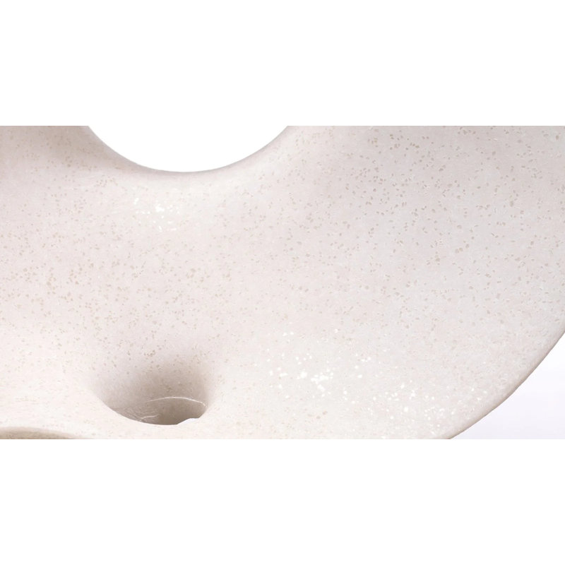 White Polyresin Sculptural Table Lamp with Linen Shade