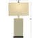 Ceramic Fluted Base White Table Lamp with Drum Shade